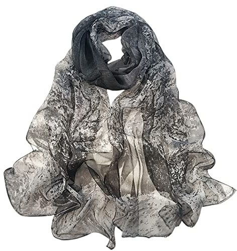 FAIRYGATE Schals & Tücher für Damen Georgette Weiche schiere verzierte Chiffon Braut Hochzeit Schal Wickel 51024