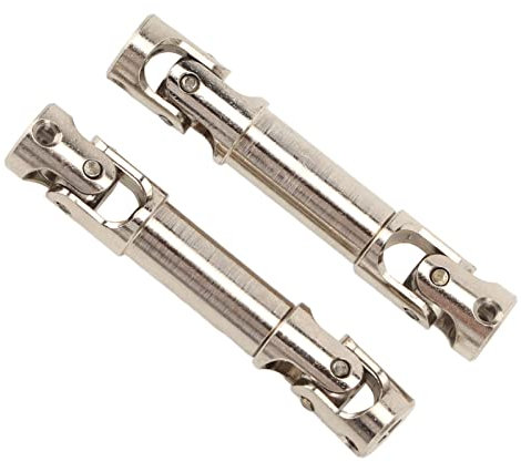 SPYMINNPOO 2 Stück RC Antriebswelle, 1/24 RC Auto Metall Antriebswelle Ersatz Zubehör Kompatibel mit AXIAL SCX24 1:24 RC Auto Modellspielzeug Körperteile