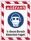 Aufkleber Sicherheits Hinweis Warn- und Gefahrkombi Schild Folie selbstklebend | Variante wählbar 15x20cm Made in Germany, Größe: Atemschutz tragen