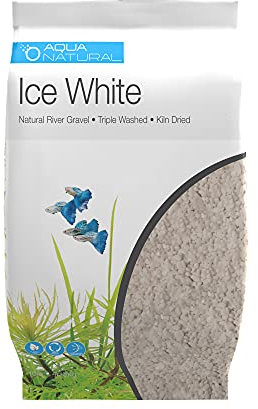 Ice White 10lb Gravel Substrate for aquascaping, Aquariums, vivariums and terrariums 4-6mm, White