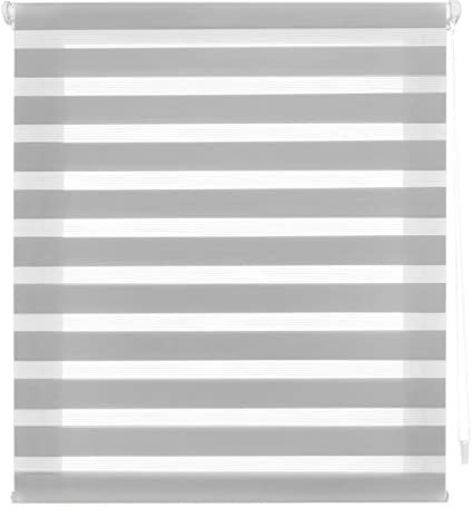 XINAR Doppelrollo Klemmfix ohne Bohren 150x200cm Kein Bohren, einfach zu montieren Klemmrollo mit Kette, für Wohnzimmer, Schlafzimmer und Küche, Hellgrau