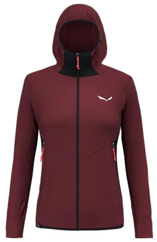 Salewa Rondella Jkt con Cappuccio in Canapa W. Giacche, Syrah/0910, 38 EU Donna