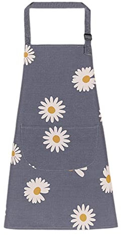 FAIRYGATE Ladies Aprons for Cooking Kitchen for Women Adjustable Floral Chef Bakers Apron with Big Pockets for Baking Gardening A3912