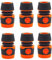 Waterstop Anschluss, 6 Stück Plastik Schneller Schlauchanschluss, Anschluss Schlauchkupplung Wasserhahn, Schlauchverbinder zur Verwendung mit Gartenschlauch, Schlauchdüsen-Spritzpistole(Orange Grau)