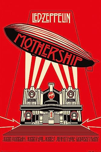 Grindstore Laminierte Led Zeppelin Mothership Red Maxi Poster
