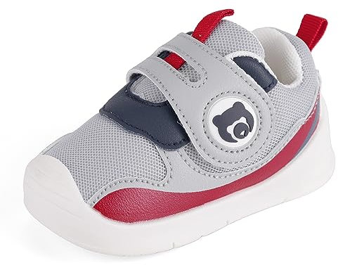 MK MATT KEELY Baby Schuhe Jungen Mädchen Lauflernschuhe Baby rutschfest Shoes with Weiche Sohle,Grau,EU22(CN19)