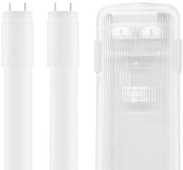 NuLoXx LED Feuchtraumleuchte 60 cm zweiflammig IP54-2x10W/840 4000K neutralweiß 2400 Lumen, 270° Ausstrahlungswinkel, nicht dimmbar, Nassraumleuchte, Feuchtraum-Wannenleuchte