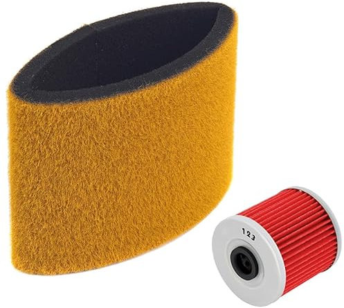 【Parti】 Filtro dell'aria di aspirazione moto e filtro dell'olio e candela di accensione per K KLF220 Bayou 220 300 1999-2004 KLF250 250 KLF300 (colore: filtro aria e olio)