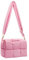 NAARIIAN Schultertaschen für Damen, leichte kleine Puffer-Geldbörsen, wasserdicht, handgewebte Puff-Tasche, Umhängetasche, Rouge Pink, Small
