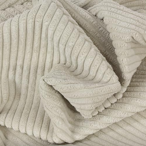 Stoff Meterware Cord Kopalina Möbelbezugsstoff - 1 Meter, Eckbank, Stuhl, Stuhlkissen, Sofa, Couch, Polster, Taschen, Rucksäcke, Accessoires, Deko (Beige)