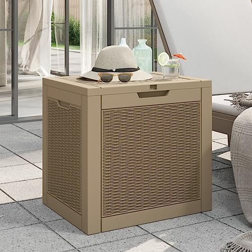 Rantry Gartenbox Hellbraun 55,5x43x53 cm Polypropylen Gartenmöbel Model364179