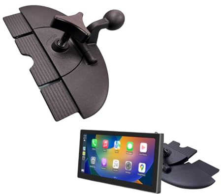 Epronic Replaceable CD Slot Carplay Car Stereo Mount Apple Carplay GPS Navigator Holder Base 17.2mm Ball Joint Phone Holder Portable Car Radio Bracket