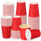 BUOKKON 100 Pack 8oz Red Paper Cups for Hot & Cold Drinks Compostable Disposable Coffee/Tea Cups for Party DIY Holiday Wedding Birthday Activities