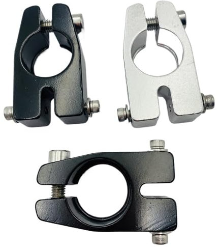 wanhaoaony Bike Seat Clamp Aluminium Alloy Bicycle Seat Clamp With Rear Carrier Holes Seat Post Clamp(A.Black31.8)