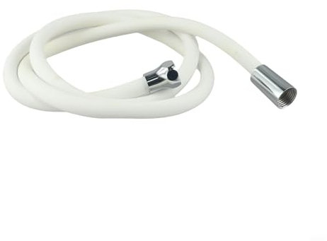 Yuanpgky Tuyau de Douche Flexible, Silicone Blanc, 1,5 m, Haut Débit, Facile à Installer, Polyvalent