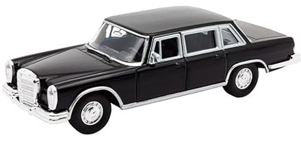 Mercedes-Benz 600 1963 Modellauto aus Metall Modell Auto mit Rückzugmotor Spielzeugauto Welly 4-Varianten 32 (Schwarz)