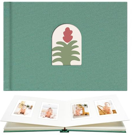 Vienrose Polaroid Fotoalbum mit 52 Taschen, Schreibfläche & Arch-Front-Fenster, Kompatibel mit Fujifilm Instax Mini 12/11/9/Evo, Polaroid Snap/Zip, (54x86 mm) (Aqua)