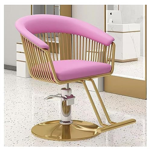 Friseurstuhl für Haus und professionellen Friseursalon, Friseurstuhl mit Drehung und hydraulischer Pumpe, Verstellbarer Haarstyling-Schönheitsstuhl