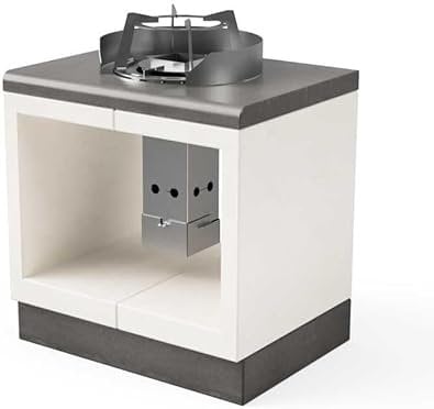 TUOZI - Modul KITAWAY [F] Ofen RocKET INOX304 für vorgefertigten Grill (weiß, grau - 84 x 63 x 63 cm) - Verwendung im Freien