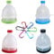 Manwetye 4 Pack Protein Powder Container to Go, Travel Container with Carabiners, No-Mess Storage Container, On-The-Go Protein Funnel