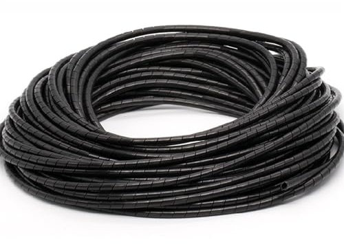 Leitungsverwaltung und -organisation, 1 stücke Kabel Hülse Wicklung Rohr 4mm 6mm 8mm ID Spirale Draht Wrap Organizer Schlauch Rohr Schutz kabel Band Mantel(Black,OD 8mm 10 Meter)