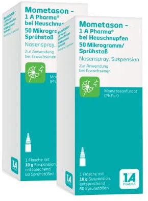MOMETASON 1A Pharma bei Heuschnupfen 50μg/Spr.Stoß 60 Set (2x10g)