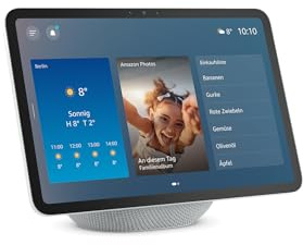 Zertifiziert und generalüberholt Amazon Echo Show 11 (neueste Generation) – Brillantes 11-Zoll-Display in Full-HD-Auflösung mit größerer Bildschirmfläche, 3D-Audio und Alexa, Weiß