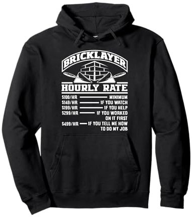 Maurer Stundensatz Mindestauftrag Uhr Hilfe Job Pullover Hoodie