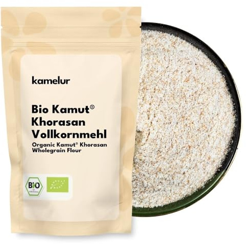 Kamelur Bio Kamut® Khorasan Vollkornmehl (1kg) Khorasanweizen aus kontrolliert biologischem Anbau