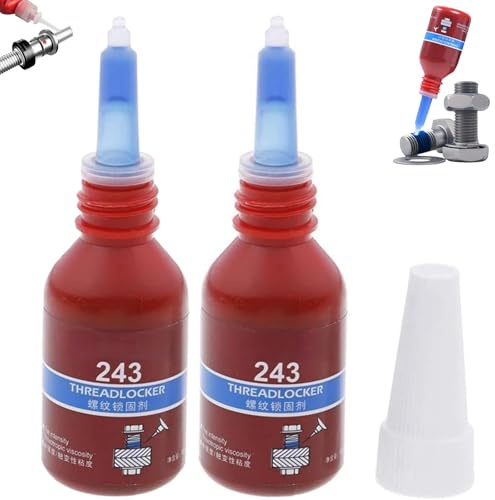 2PCS Screw Glue,Thread Sealant,Thread Lock Glue Screw,Blue Anaerobic Adhesive,High Strength Lock Tight Thread Lock,Scre/w Thread Locker Glu/e Sealants,Scre/w Strong Oil Tolerant Thread Locker