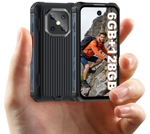 BLKE S Mini Smartphone Rugged da 3,7 : Android 12, batteria da 3000 mAh, 6 GB + 128 GB, fotocamera da 13 MP. Mini telefono impermeabile IP68 con Dual SIM, processore Octa Core, Face ID e GPS