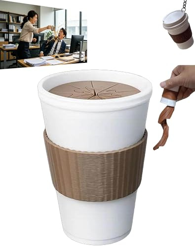 3D-Printed Coffee Spill Fidget. Funny Stress Relief Sensory Desk Gadget, Stress Relief Sensory Toy for Office Home, Unique Office Prank & Coffee Lovers Novelty Prank Gift (1pcs)