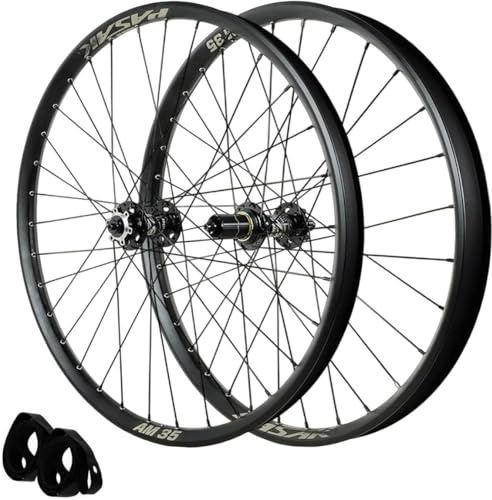 Thru axle,26inch,Mountainbike-Laufradsatz 26/27,5/29 Zoll, 35 Mm Breite Dirt Jump XC/AM MTB-Laufräder 32H Felge Scheibenbremse Vorder- Und Hinterrad Bolzenaufnahme 135 Mm Für 7-12S Kassette