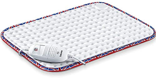 Beurer HK-UK Heat Pad | Elektrisches Wärmekissen zum Entspannen | 3 elektronisch geregelte Temperatureinstellungen | Maschinenwaschbar | Automatische Abschaltung | Union Jack-Verkleidung