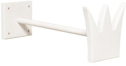 BioKinder Betthimmel-Halter Himmelstange Krone Mobilehalter aus zertifiziertem Massivholz Kiefer Naturweiß lasiert, L 44 cm