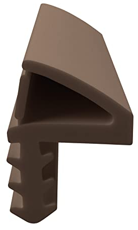 DIWARO® Zimmertür-Dichtung ZT048 | braun, beige und braun | 5 lfm für Zimmertüren und Innentüren. Zum Schallschutz und abdichten der Tür. Bestehend aus TPE (Thermoplastischen Elastomer) (braun)