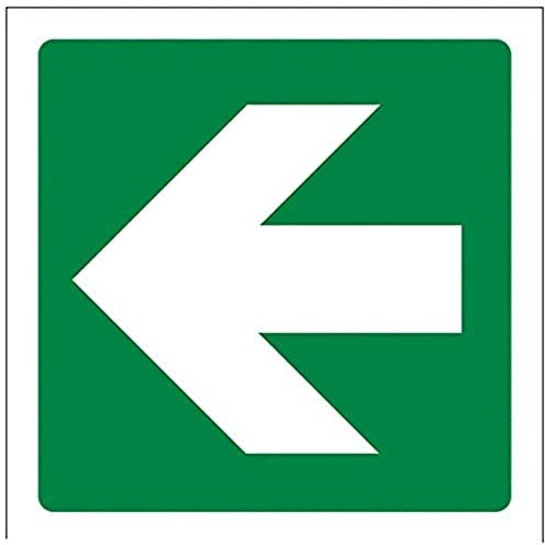 vsafety 14016 AF-S Panneau Fire Exit Flèche droite, autocollant, carré, 100 mm x 100 mm, vert