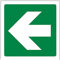 vsafety 14016 AF-S de salida de incendios señal, recta flecha, autoadhesivo, cuadrado, 100 mm x 100 mm), color verde