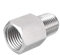 sourcing map Adaptateur de raccord de tuyau réducteur 1/4 PT Mâle à M14 x 1,5 Femelle Acier inoxydable pour jauge pression air huile eau