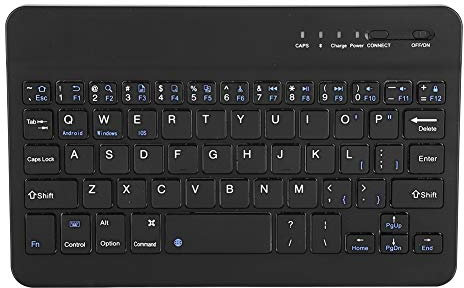 Wendry Clavier Bluetooth, Clavier sans Fil 7-8 Pouces Universal Slim Portable Portable léger Alliage d'aluminium Clavier Bluetooth sans Fil pour Android iOS
