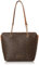 Calvin Klein Damen Hailey Signature Top Zip Chain Tote, Braun/Khaki/Karamell Linear