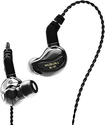 Yinyoo BLON BL01 In-Ear-Monitore, 10 mm Biology Fiber Diaphragm Driver In-Ear-Kopfhörer. Zinklegierung spiegelpolierter HiFi-In-Ear-Kopfhörer (kein Mikrofon, Pistole)
