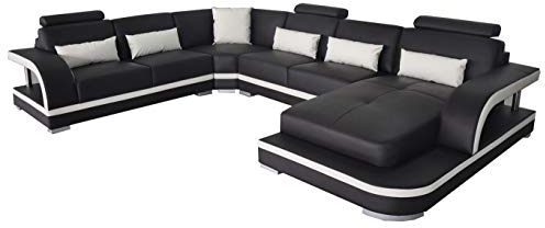 jvmoebel Leder Eck Sofa Eck Wohnlandschaft Garnitur Design Modern Couch Sofas UForm G8011