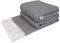 LYHome Baumwolldecke - Tagesdecke Kuscheldecke & Überwurfdecke, Bettdecke Sofadecke Couchdecke & Wohnzimmerdecke, Decken Couch, Baumwolle Plaid Decke Sofa Große (140x200 cm | Grau Gestreifte Quadrate)