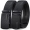 ITIEZY Herren Gürtel, Gürtel Nylon Ratsche Automatikschließe Business Anzug Gürtel für Männer 35mm Breit Ledergürtel 2 Stücke,Größe Angepasst