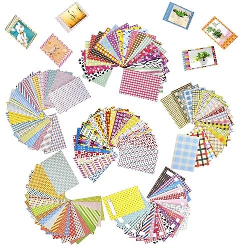 120 Stück Bunter Papierfotorahmen, 3,3x2,17 Zoll, Fotorahmen aus Papier, Mini Bilderrahmen, Fotorahmen Aufkleber, DIY Kreative Bilderrahmen, Instant-Foto Papierrahmen, für 3in Foto