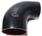 TenkeAuto High Performance 4-Ply Reinforced 3''-4'' ID 90 Degree Elbow Reducer Coupler Silicone Hose Turbo/Intercooler/Piping (BLACK 3''-4'')