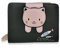 Spldsun Mini Portefeuille Mignon, Bande Dessinée de Chat Fille Porte-Monnaie, Porte-Monnaie en Cuir avec Fermeture ÉClair, Cadeaux Mignons pour Les Filles(Le Noir)
