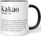 JUNIWORDS Tasse, Definition: Kakao, Schwarz, Keramik, Rund, Tasse, 330 ml