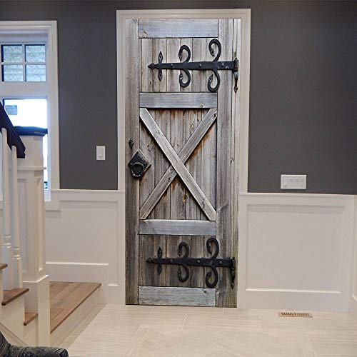 VIRANDA Stickers Porte 3D Auto-adhésif Porte Autocollants - Porte en Bois - PVC Autocollants de Décoration pour Porte 77 x 200 cm
